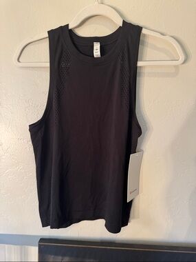 lululemon athletica Black Perforated Racerback Tank